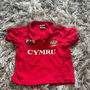 Baby Welsh Rugby Polo Shirt Size 2 wrexham